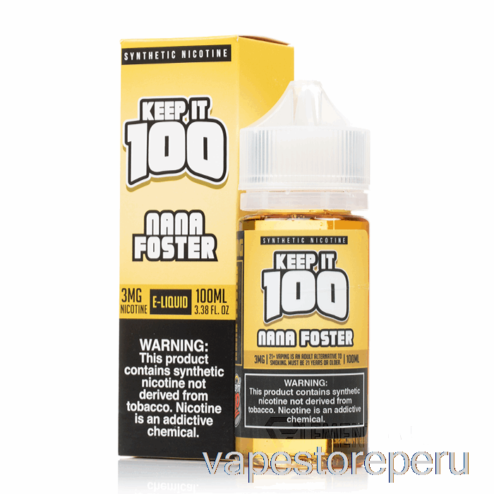 Vape Sin Nicotina Peru Nana Foster - Mantenlo 100 - 100ml 3mg